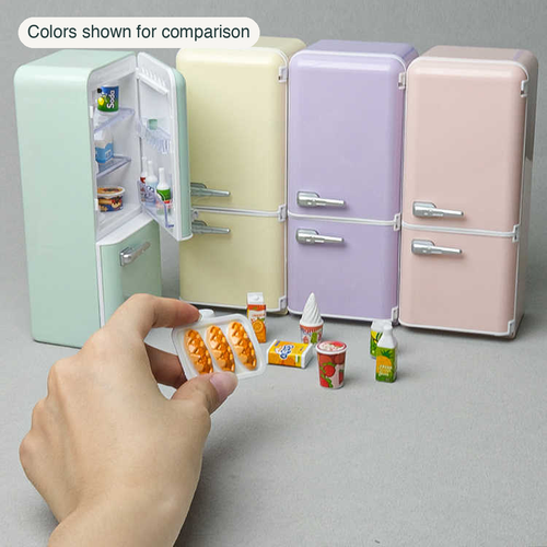 A Tiny Fridge Full of Stories: Miniature Double Door Refrigerator Set