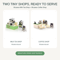 Two Tiny Counters, One Sweet Scene: Miniature Milk Tea and Coffee Shop Bundle