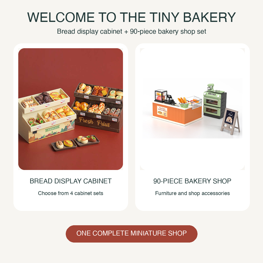 A Little Shop Full of Treats: Miniature Bakery and Bread Display Bundle