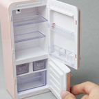 A Tiny Fridge Full of Stories: Miniature Double Door Refrigerator Set