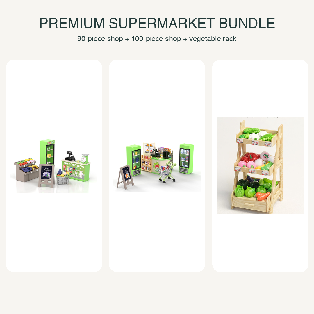 The Whole Tiny Market: Premium Miniature Supermarket Bundle