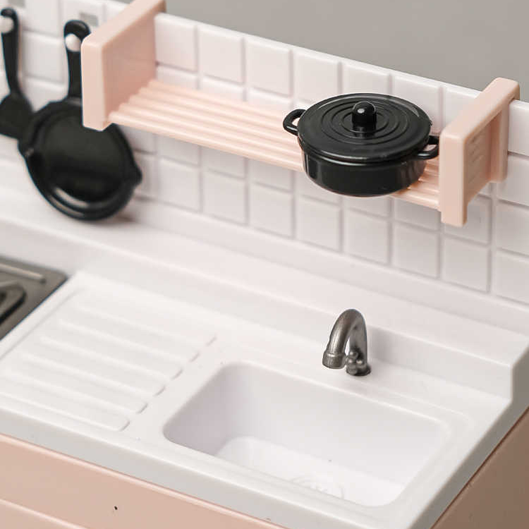Dinner Prep in Miniature: Sink and Stove Cabinet Set