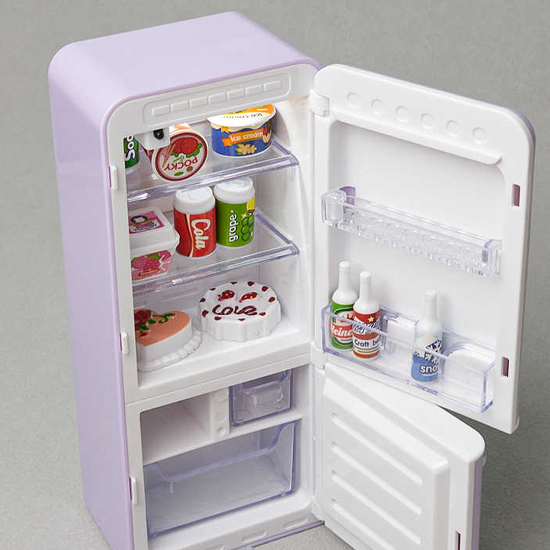 A Tiny Fridge Full of Stories: Miniature Double Door Refrigerator Set
