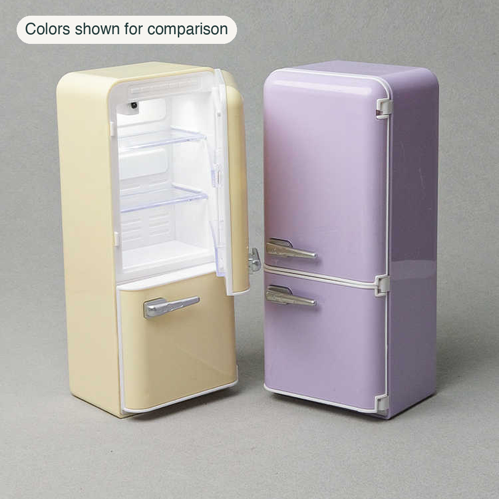A Tiny Fridge Full of Stories: Miniature Double Door Refrigerator Set