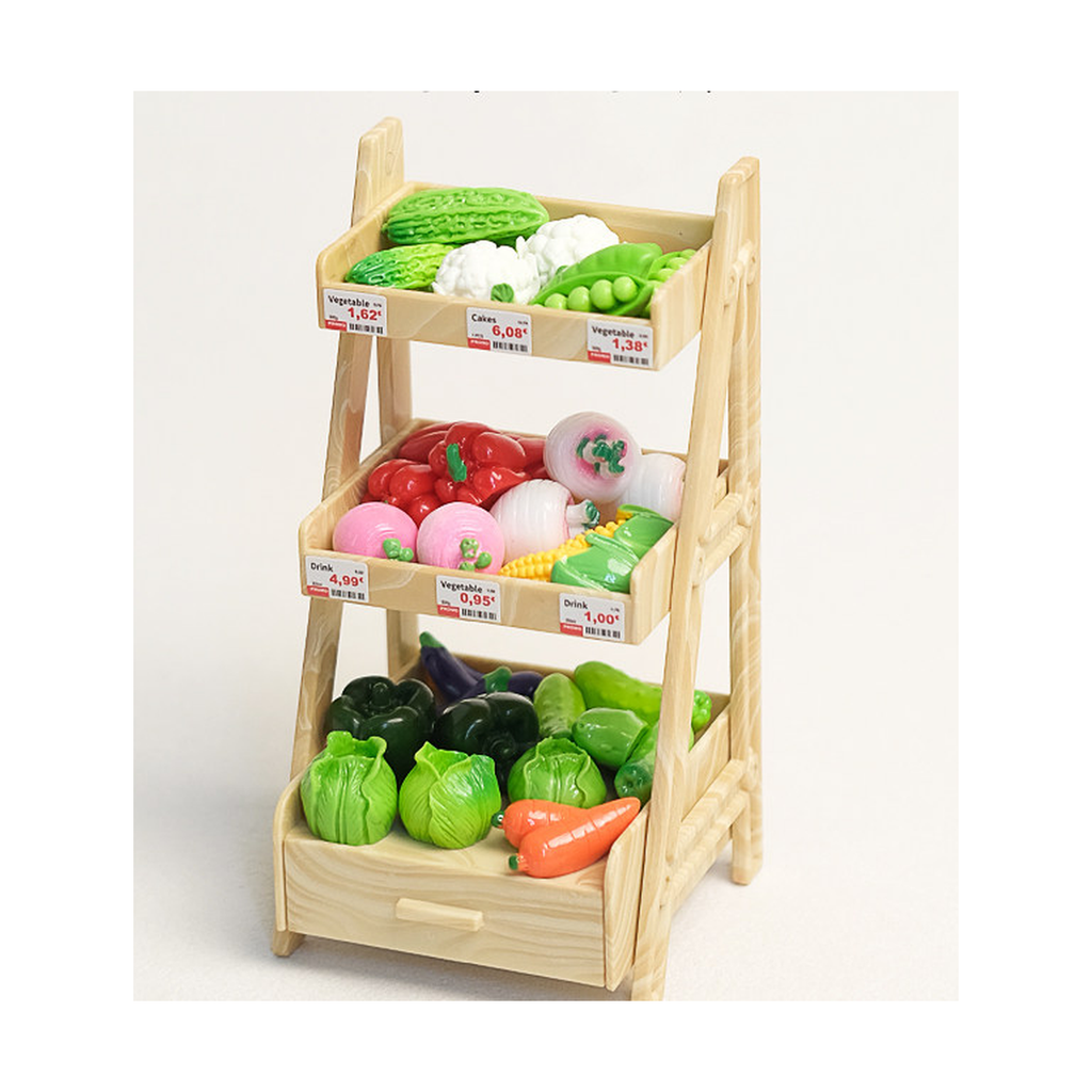 Market Day Details: Miniature Vegetable Display Rack Set
