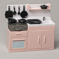 Dinner Prep in Miniature: Sink and Stove Cabinet Set
