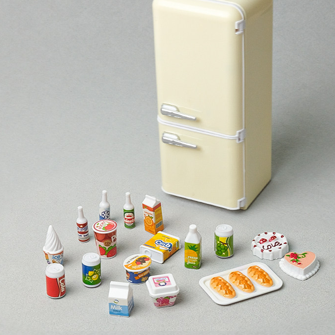 A Tiny Fridge Full of Stories: Miniature Double Door Refrigerator Set