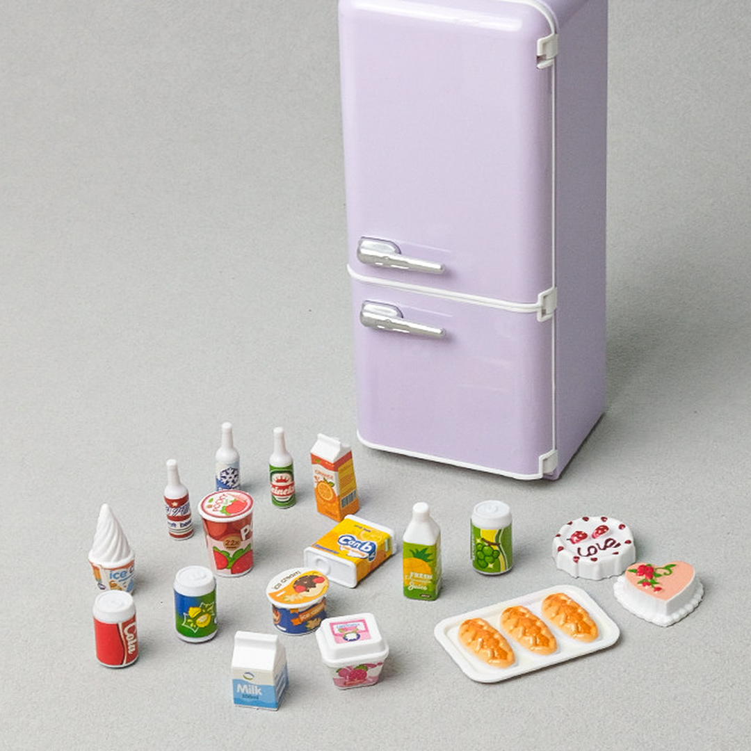 A Tiny Fridge Full of Stories: Miniature Double Door Refrigerator Set